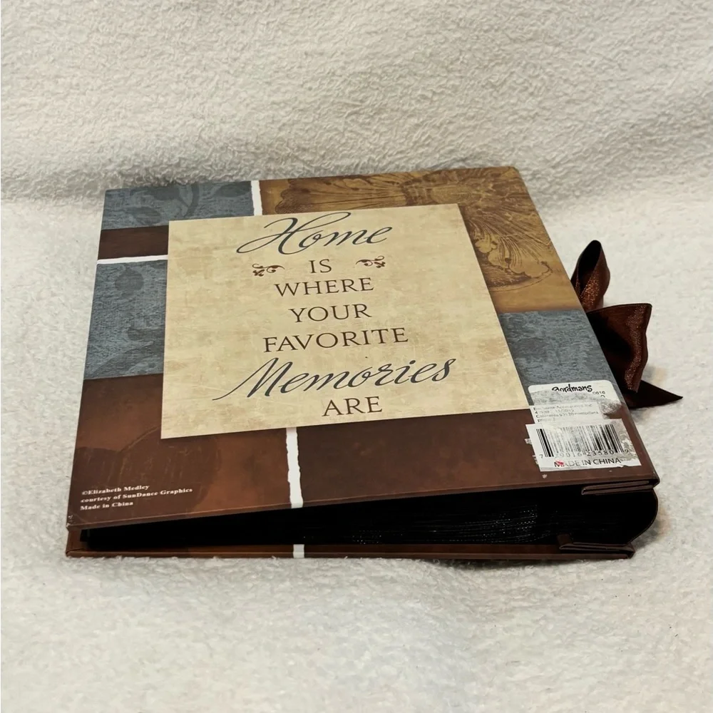 Memories photo album personalized keep sake Brown and Cream